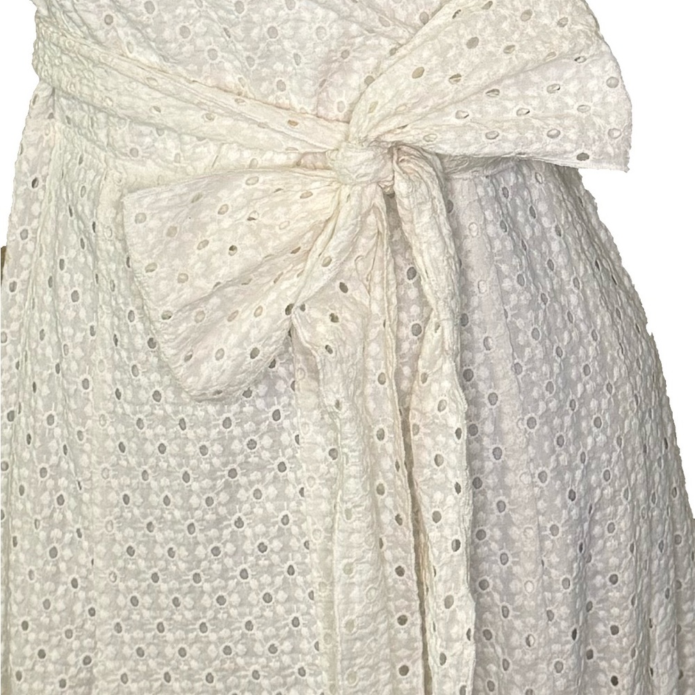 Karen Kane White Eyelet Wrap Dress - Picture 3 of 5